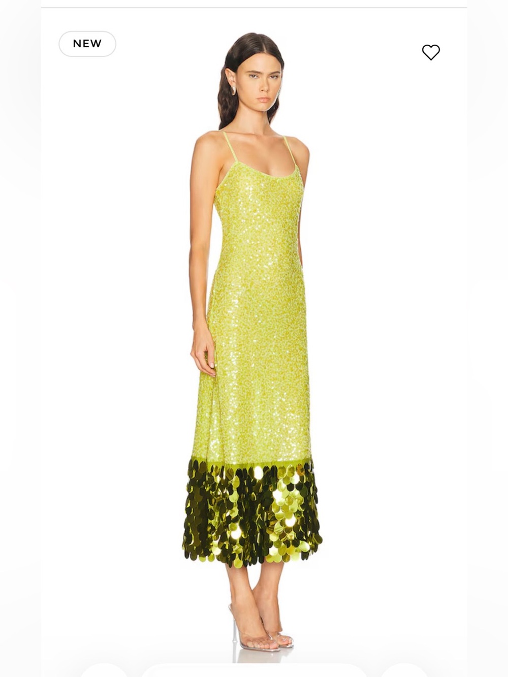 SIMON MILLER IMOGEN SEQUIN MIDI DRESS IN PERIDOT COMBO - Picture 8 of 14
